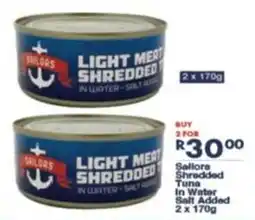 President Hyper Sailors Shredded Tuna In Water Salt Added offer