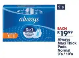 President Hyper Always Maxi Thick Pads Normal offer
