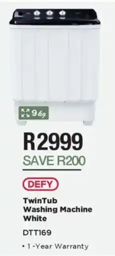 House & Home DEFY TwinTub Washing Machine White offer