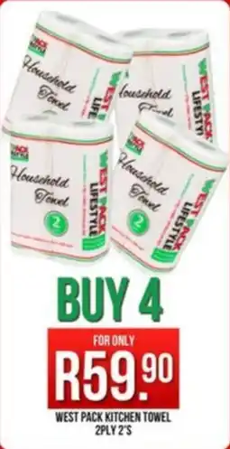 West Pack Lifestyle West pack kitchen towel 2ply offer