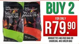 West Pack Lifestyle Briquettes red bag or charcoal green bag offer