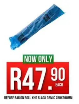 West Pack Lifestyle Refuse bag on roll xhd black 35mic offer