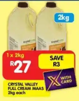 Shoprite Crystal valley full cream maas offer