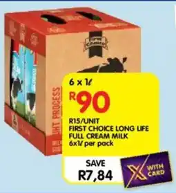 Shoprite First choice long life full cream milk offer