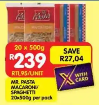 Shoprite Mr. pasta macaroni/ spaghetti offer