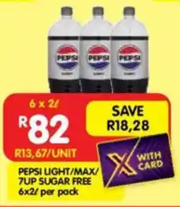 Shoprite Pepsi light/ max/ 7up sugar free offer