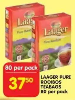 Shoprite Laager pure rooibos teabags offer