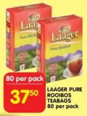 Shoprite Laager pure rooibos teabags offer