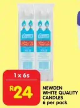 Shoprite Newden white quality candles offer