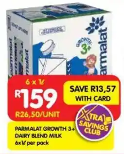 Shoprite Parmalat growth 3+ dairy blend milk offer