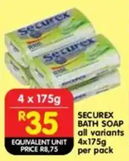 Shoprite Securex bath soap all variants offer