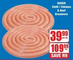 Boxer Superstores BOXER Chilli/ Chicken & Beef Braaiwors offer