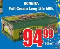 Boxer Superstores BONNITA Full Cream Long Life Milk, offer