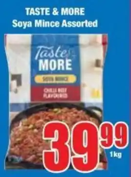 Boxer Superstores TASTE & MORE Soya Mince Assorted offer