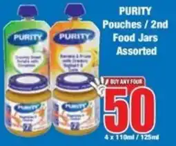 Boxer Superstores PURITY Pouches/ 2nd Food Jars Assorted offer