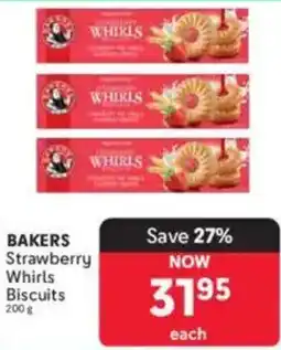 Makro BAKERS Strawberry Whirls Biscuits offer