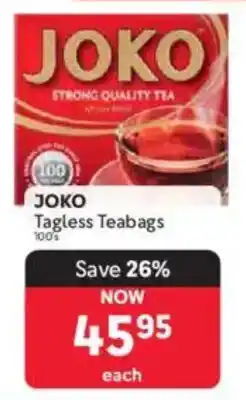 Makro JOKO Tagless Teabags offer