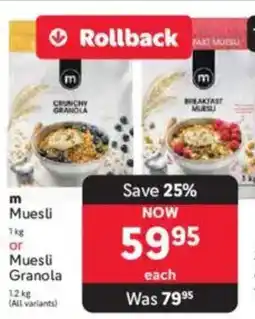 Makro m Muesli or Muesli Granola offer