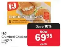 Makro I&J Crumbed Chicken Burgers offer