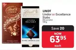 Makro LINDT Lindor or Excellence Slabs offer