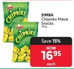 Makro SIMBA Chipniks Maize Snacks offer
