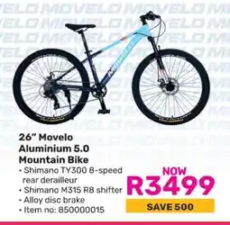 Game 26” Movelo Aluminium 5.0 Mountain Bike offer