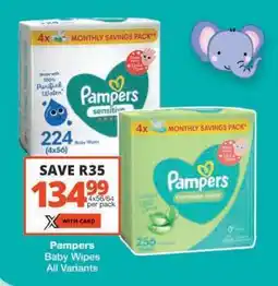 Checkers Pampers Baby Wipes offer