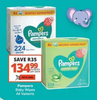 Checkers Pampers Baby Wipes offer