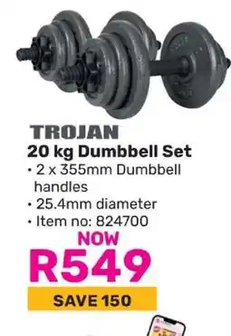 Game TROJAN 20 kg Dumbbell Set offer