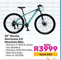 Game 29” Movelo Hurricane 3.0 Mountain Bike offer