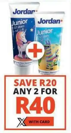Checkers Jordan Junior Toothpaste offer