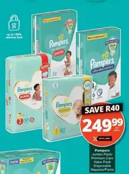 Checkers Pampers Jumbo Pack/Premium Care offer