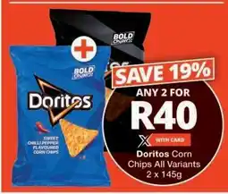 Checkers DORITOS CORN CHIPS all variants offer