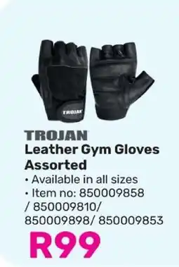 Game TROJAN Leather Gym Gloves Assorted offer