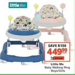 Checkers Little Me Baby Walking Ring offer