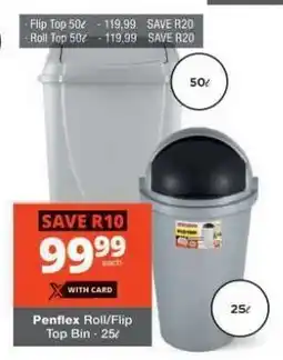 Checkers Penflex Roll/Flip Top Bin offer