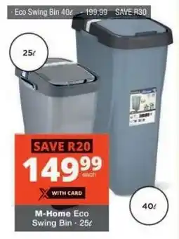 Checkers M-Home Eco Swing Bin offer