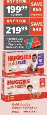 Checkers Huggies Gold Jumbo Pack offer
