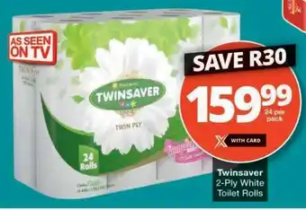 Checkers Twinsaver 2-Ply White Toilet Rolls offer