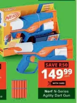 Checkers Nerf N-Series Agility Dart Gun offer