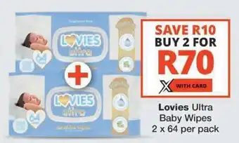 Checkers Lovies Ultra Baby Wipes offer
