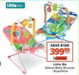 Checkers Little Me Deluxe Baby Bouncer offer