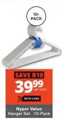 Checkers Hyper Value Hanger Set - 10-Pack offer