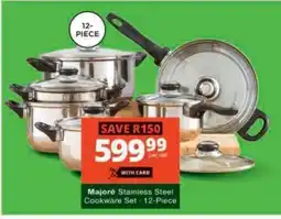 Checkers Majore Stainless Steel Cookware Set - 12-Piece offer