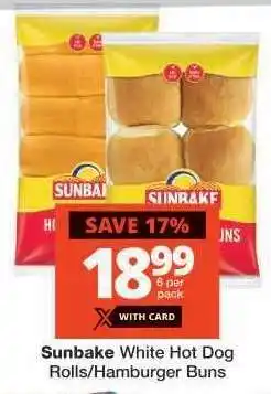 Checkers Sunbake White Hot Dog Rolls/Hamburger Buns offer