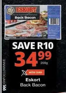 Checkers Eskort Back Bacon offer