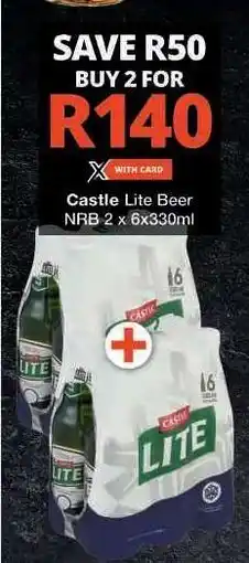 Checkers CASTLE LITE BEER offer