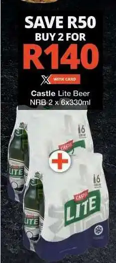 Checkers CASTLE LITE BEER offer