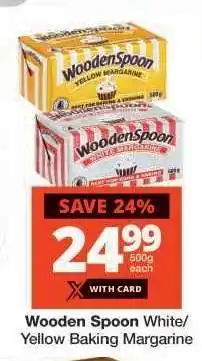 Checkers Wooden Spoon White/Yellow Baking Margarine offer