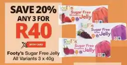 Checkers Footy's Sugar Free Jelly offer